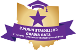 An Emblem of the Collegiate Purple Star Award 